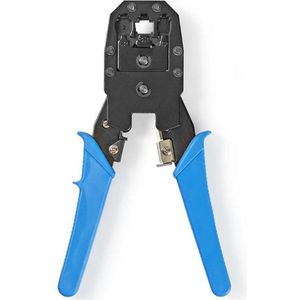 Modulaire krimptang - Metaal - Knippen, snijden en strippen- Voor RJ10, RJ11, RJ12, RJ45 stekkers - Allteq
