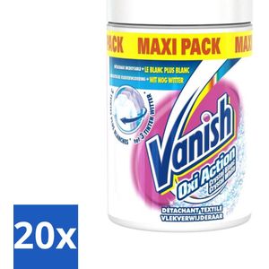 Vanish Oxi Action - Vlekkenverwijderaar Poeder - Witte Was - Maxi Pack - 1 Kg - Bulkverpakking - 20 stuks