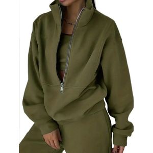 Nivard Joggingpak Dames - Huispak - Trainingspak - Volwassenen - Capuchon - Jogging Pak - Joggingbroeken - Broek - Hoodie - Wit - Maat XL