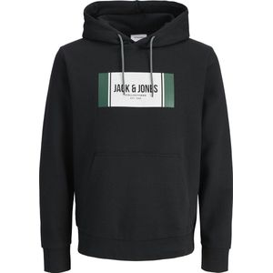 JACK&JONES - JJHAYATO SWEAT HOOD PLS - Zwart - Heren - Sweater