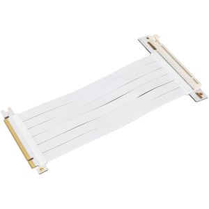 PCI-E X16 3.0 Extender Riser-kabel, PCIe-verlengkabel 20 cm 128 Gbps High Speed PCI Express-interfaceadapter voor grafische kaart, geluidskaart en netwerkkaart (wit)