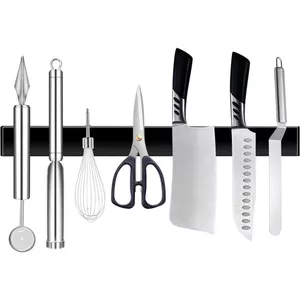 Magneetlijst, van roestvrij staal, zelfklevend, 30 cm, magnetische messenhouder, magnetische messenblok, supersterke magneet, geschikt voor alle soorten messen Magneetlijst, van roestvrij staal, zelfklevend, 30 cm, magnetische messenhouder, magnetische messenblok, supersterke magneet, geschikt voor alle soorten messen