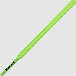 Goalies Slim Rond 4 mm x 125 cm - Neon green - Voetbalschoen veters - MrLacy Hexagrip schoenveter