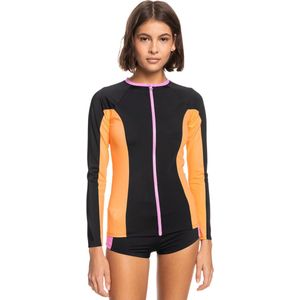 Roxy - UV Lycra Rashvest voor dames - Roxy Active - Lange mouw - UPF50 - Anthracite - maat S (36)