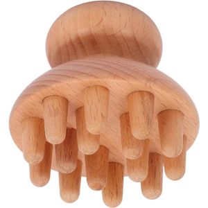 Houten Paddenstoelvorm Massage Tool - Handmatige Hout Massage Tool - Anti Cellulite - Lymfedrainage - Draagbare Handmatige Massage Tool voor Hoofd - Taille - Buik - Dijen