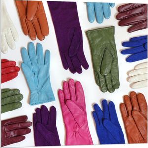 Forex - Gekleurde Handschoenen - 80x80cm Foto op Forex