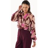 MEXX Blouse  beige / donkerbruin / lichtlila