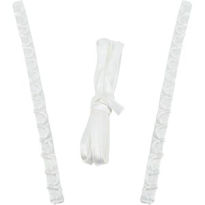 Wedding Dress Corset Set - Vervangingsrits Jurk - Ritssluiting Verlengstuk - Corset Set - Verstelbare Pasvorm - Satijnen Corset Kit Lussen voor Bruidscorset - Baljurk - Ceintuur