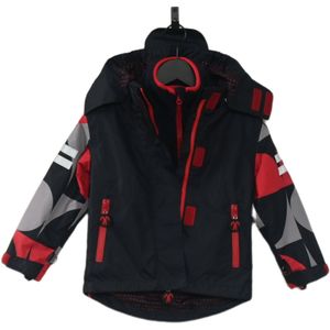 Ducksday - Winterjas - Kinderen - Waterdicht - Ademend - 3 in 1 - Winterjas - Unisex - Donkerblauw- Buck - Maat 146/152 - 12 jaar