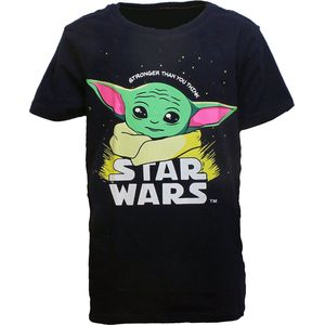 Star Wars Kids - The Mandalorian - Baby Yoda - Grogu Jongens & meisjes T-shirt - donkerblauw - 98/104
