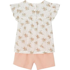 Blouse - Bloemenprint - Voile - Korte Mouwen - Meisjes