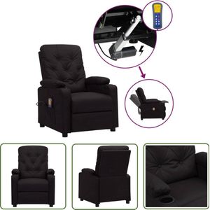 The Living Store Sta-op Massagestoel - Verstelbaar - Vibratie- en warmtefunctie - Comfortabel - Kunstleer - Stevig frame - Zwart