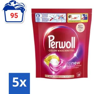 Perwoll - Wasmachinecapsules - Lichte Was - 19 Wasbeurten - Bulkverpakking - 5 stuks