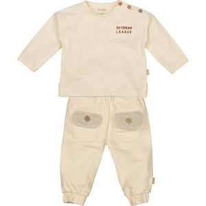 B.E.S.S. Unisex baby kledingset Shirt Daydream Lake en Broek Off White maat 80
