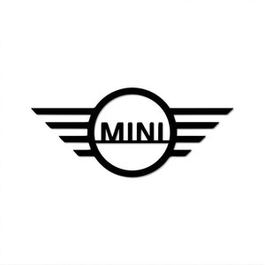 Mini - Logo - Metaalkunst - Grijs - 80 x 35 cm - Auto Decoratie - Muur Decoratie- Man Cave - Cadeau voor man- Inclusief ophangsysteem