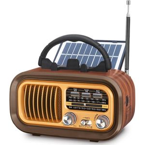 Noodradio Solar Opwindbaar - Noodradio Op Batterijen - Solar Powerbank - Zonneenergie - Survival Noodpakket - Zaklamp Oplaadbaar - Noodpakket - Noodrantsoen - Wereldontvanger - SOS Knop - SCR2010 - Noodpakket Voor Thuis En Oorlog - Betrouwbare Noodvo