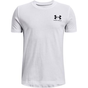 Under Armour UA B SPORTSTYLE LEFT CHEST SS Jongens Sportshirt - Wit - Maat YLG