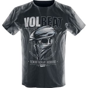 Volbeat Bandana Skull Heren T-shirt - lichtgrijs/zwart - S