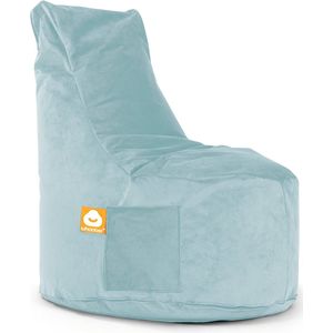 Whoober zitzak stoel Nice velvet aqua - Wasbaar - Zacht en comfortabel