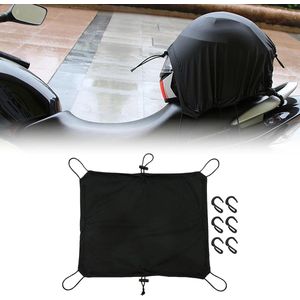 Motorfiets bagagenet, waterdichte elastische netzak, zwaar uitgevoerd vrachtnet, vrachtwagennet voor vracht, bagagenet voor motorfietsen, elastisch vrachtnet voor motorfietsen, zwaar uitgevoerde elastische netzak（M 40x50cm）