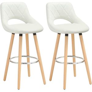 Rootz Set van 2 barstoelen - Tegenkrukken - Hoge stoelen - Ergonomische ondersteuning - Eenvoudige montage - Duurzaam ontwerp - 43 cm x 40 cm x 96 cm