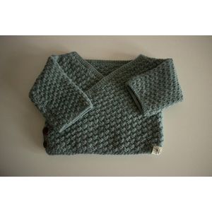 vestje-baby-groen-maat 62-handgemaakt-(Sweet baby Bedstraw)