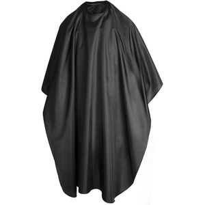 Extra lange kapperscape voor knippen, stylen en kleuren - herbruikbare uniseks cape met verstelbare sluiting - Zwart one size