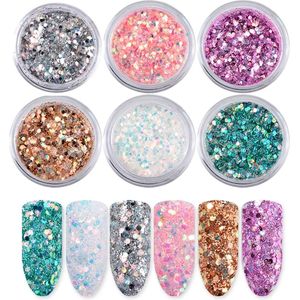 6 Glitter potjes | nail art | nagel glitters | Sparkolia
