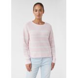 comma casual identity - Gebreide Trui - Licht Roze Gestreept - Loose Fit