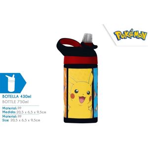 Pokemon Drinkfles 473ml. - Pikachu - Squirtel - Charmander - Schoolfles - Lunchfles - Beker