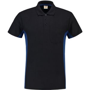 Tricorp 202002 Poloshirt Bicolor Borstzak - Marineblauw/Koningsblauw - 6XL