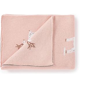 Pretty Panda - wiegdekentje baby hertjes roze - super zacht biokatoen - OEKO Tex label - ideaal kraamcadeau