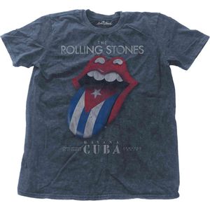 The Rolling Stones - Havana Cuba Heren T-shirt - L - Blauw