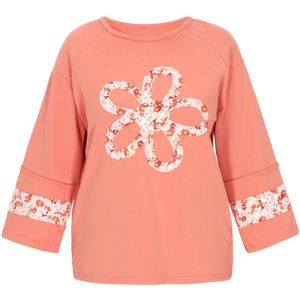 usha - Blouse - Fashion Look Collection - Met Ronde Hals - 3/4 Mouwen