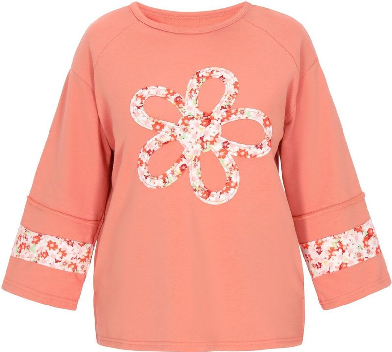 usha - Blouse - Fashion Look Collection - Met Ronde Hals - 3/4 Mouwen