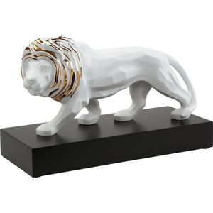 Goebel - Studio 8 | Decoratief beeld / figuur Leeuw | Porselein - 43cm - Limited Edition - met echt goud