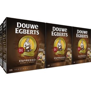 Douwe Egberts Espresso Sticks Oploskoffie  - 6 x 25 zakjes