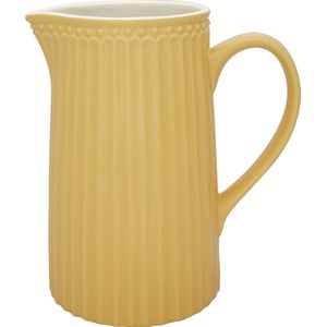 GreenGate Schenkkan / Waterkan Alice Honey mosterd (1 Liter) H 17.6 cm