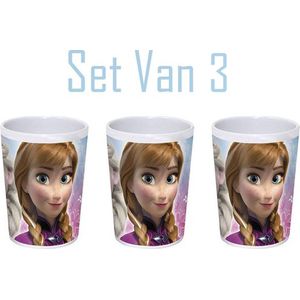 Disney Frozen  Set van 3 Bekers - 200ml x3 - Schoolbeker - Beker Melamine