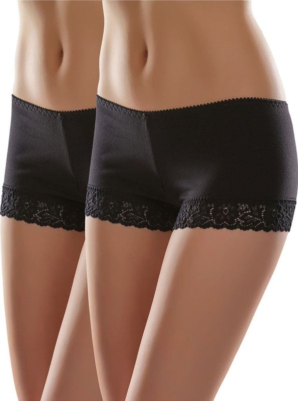 Merry Style Dames Boxershorts Onderbroek MSGAB55 ((2Pack) Zwart, 36 (Fabrieksgrootte: S))