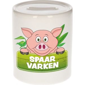 Kinder spaarpot met spaar varken opdruk - keramiek - varkens spaarpotten