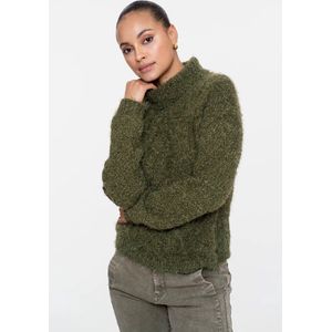 Geisha - 54515-10 - Kabeltrui - Groen - Turtleneck