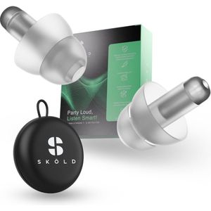 Sköld Transparante Oordopjes 2 stuks Gehoorbescherming met Helder Geluid – Oordoppen voor Festivals, Concerten, Clubs & Uitgaan – Earplugs – Partyplugs - 19dB Demping - Volwassen en Kinderen