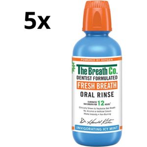 The Breath Co. Mondwater Icy Mint - 5 x 500 ml voordeelverpakking