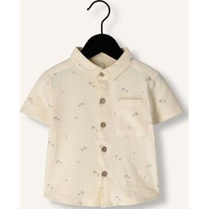 Rylee + Cru Collared Short Sleeve Shirt Palm Jongens - Vrijetijds blouse - Beige - Maat 68/80