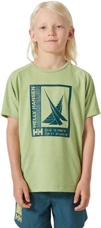 Helly Hansen - Port T-shirt - Groen - 10 Years - Jongens, Meisjes