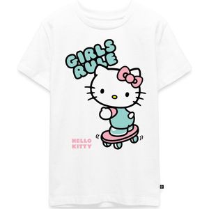 Hello Kitty Op Een Skateboard Met Girls Rules Premium T-Shirt Tiener