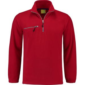 Lemon & Soda polar fleece sweater in de kleur rood maat 3XL.