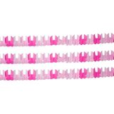 Set van 3x stuks roze baby geboorte/geboren meisjes thema slingers met wiegjes - Feestartikelen/versiering