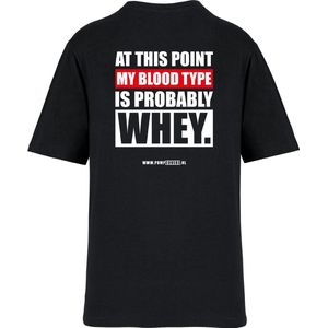 Pumpcovers - T-shirt - at this moment my blood type is probably whey - Maat S